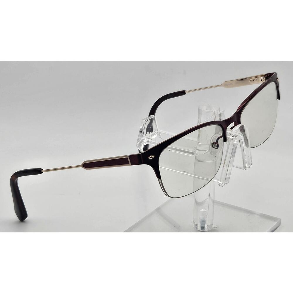 Fossil Eyeglass Frames Burgundy Gold Metal Women Rectangular 54-17-135. K8